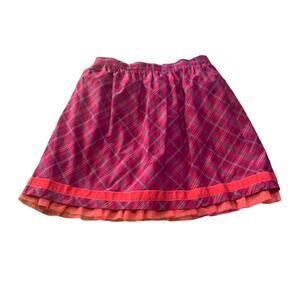 Matilda Jane womens medium pink plaid skirt lined tulle cute purple clueless